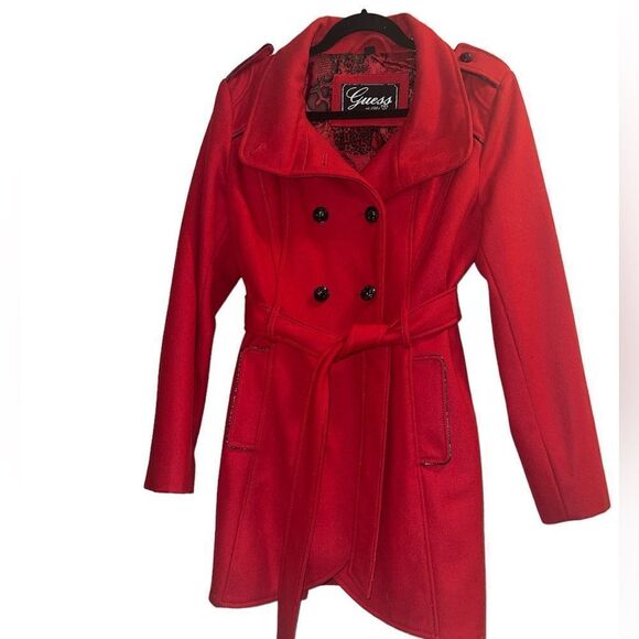 ✨4xHP✨Guess
Double Breasted Lace-Up Coat✨ - Picture 9 of 13